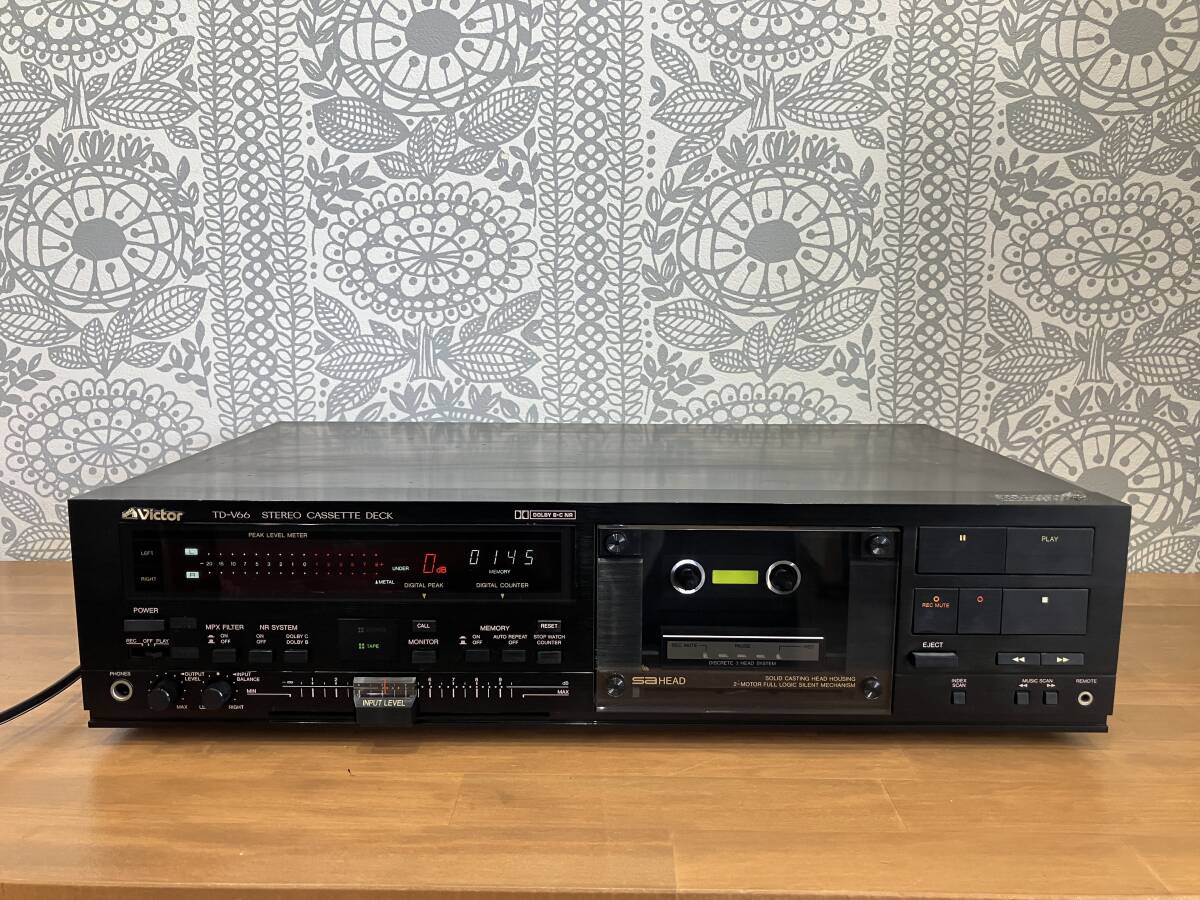 Victor TD-V66 カセットデッキ ビクター 通電確認済み