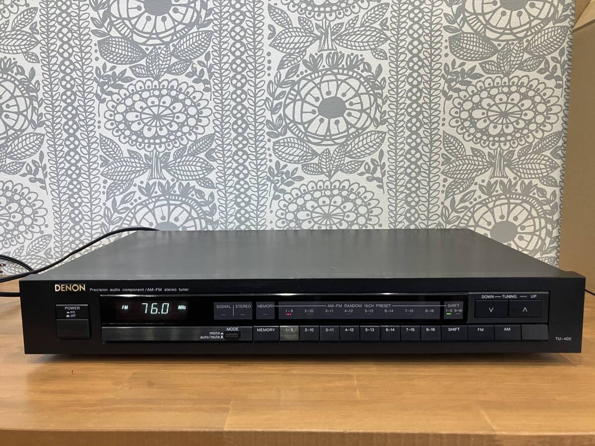 DENON デノン/日本コロンビア TU-400 ステレオチューナー 通電確認済み