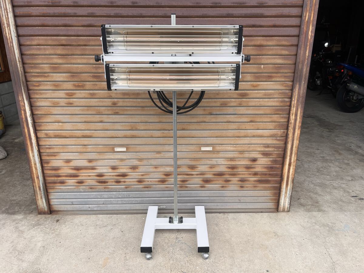 中古品！アンデックス（ANDEX）製 2灯式中赤外線スタンドヒーター「ヒータッププラス HUNM-2」