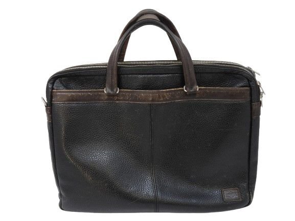 ポーター 旧モデル レザーブリーフケース ブラック 鞄 バッグ PORTER 中古品[C148U018]