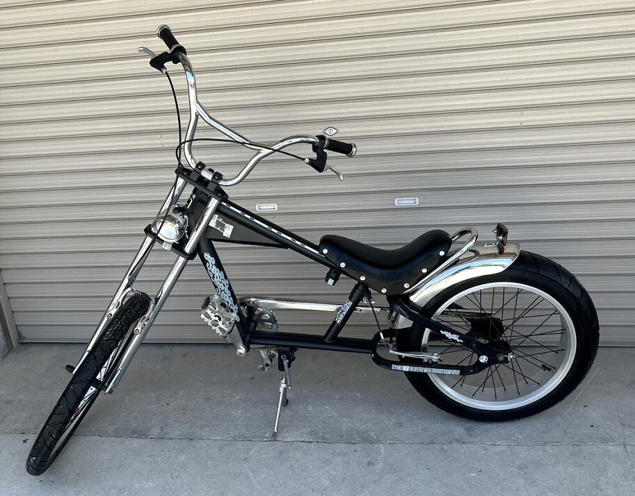 乗坂製造　銀輪号　波達　世界一　乗技一等　自転車　ハーレーダビットソン風　20インチ　ビンテージ　　チョッパーハンドル