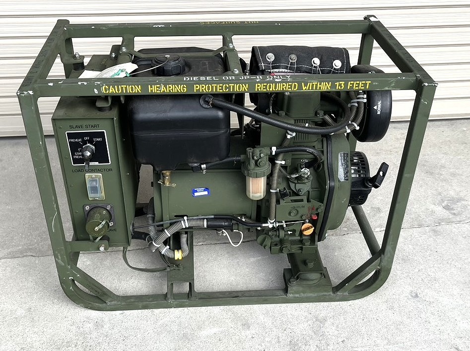 動作OK品　米軍放出品　ディーゼル　発電機 2KW 　2000W　ヤンマー DEWEY MEP-531A　2000W