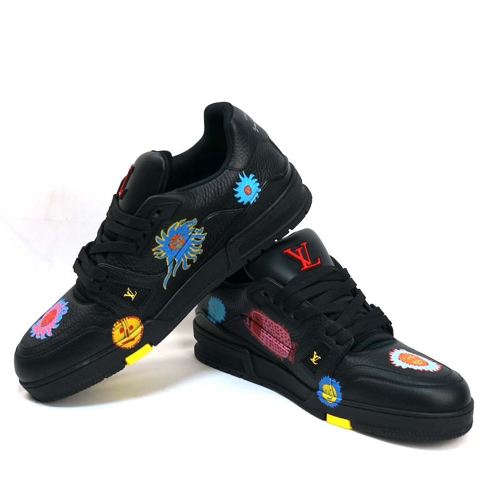 LOUIS VUITTON YAYOI KUSAMA Trainer Black with Icons ルイヴィトン 草間彌生 トレイナー スニーカー アイコンズ ブラック 11(約29.5cm)