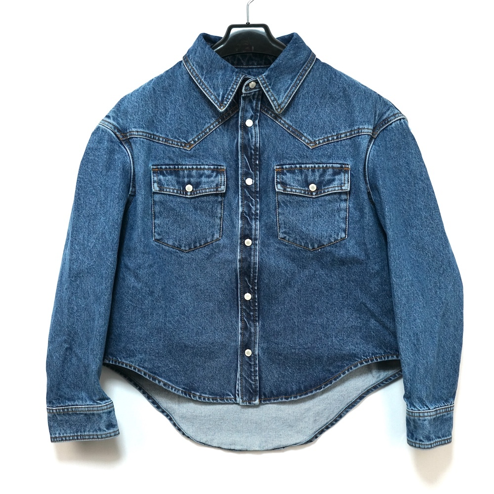 BALENCIAGA バレンシアガ ショート丈 ボクシーデニムジャケット コットン 長袖 Sサイズ 460798 TUE18