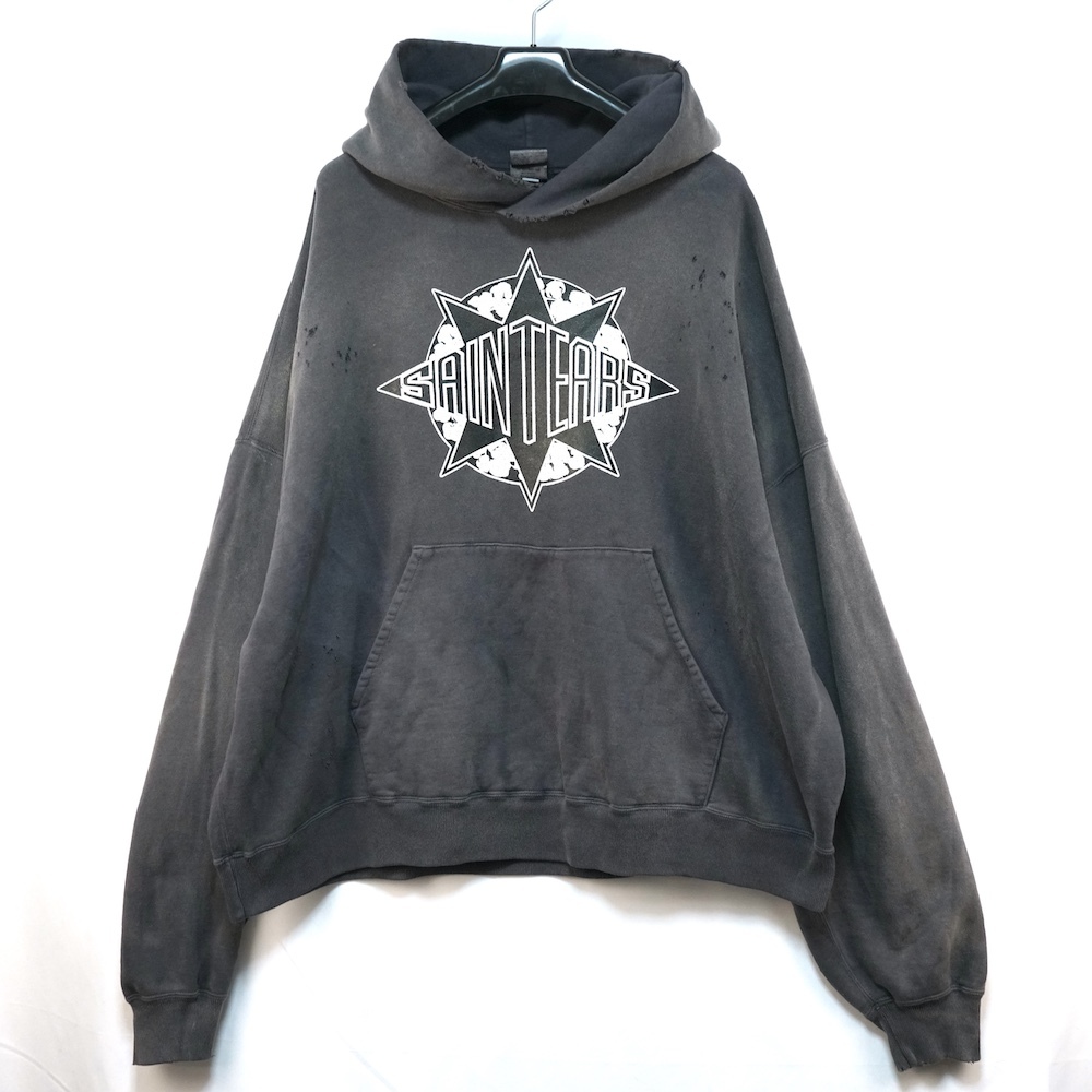 SAINT TEARS セイントティアーズ SAINT MICHEL x DENIM TEARS セイント マイケル デニムティアーズ Saint Mxxxxxx パーカー グレー sizeXL