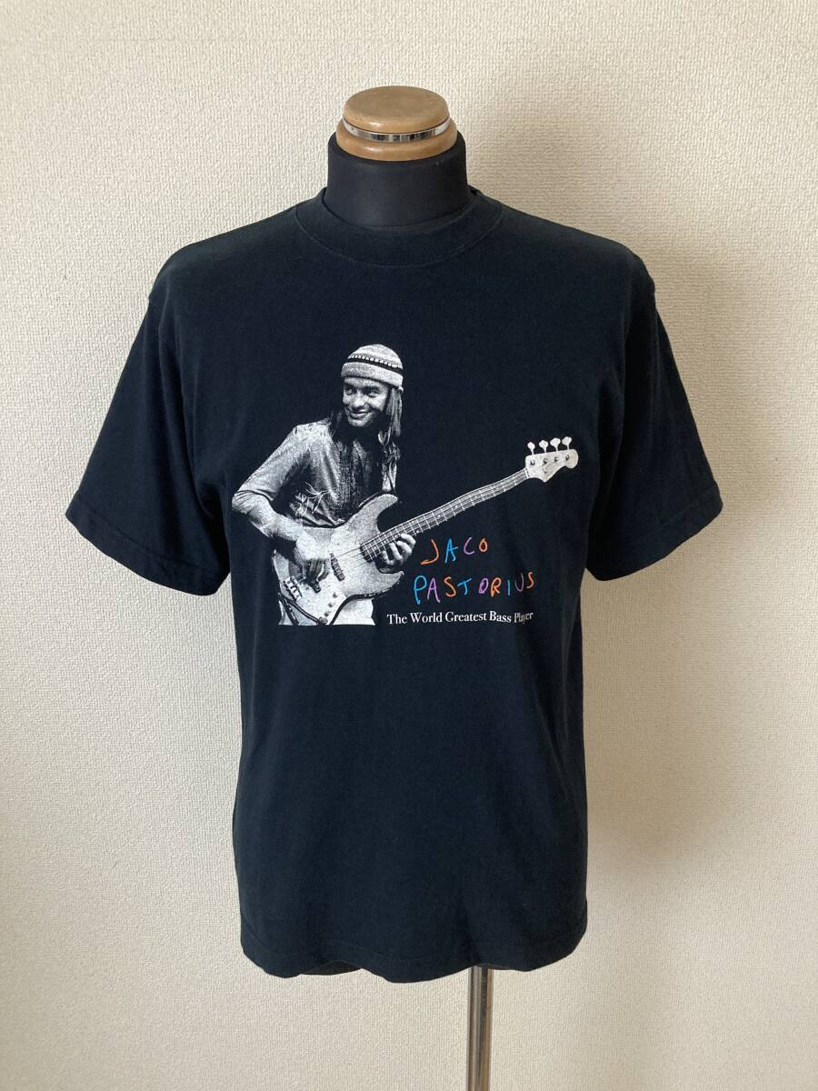 【JACO PASTORIUS】Tシャツ M スイングジャーナル DVD当選企画 付録 非売品 希少 ジャコパストリアス 古着 JAZZ FUSION