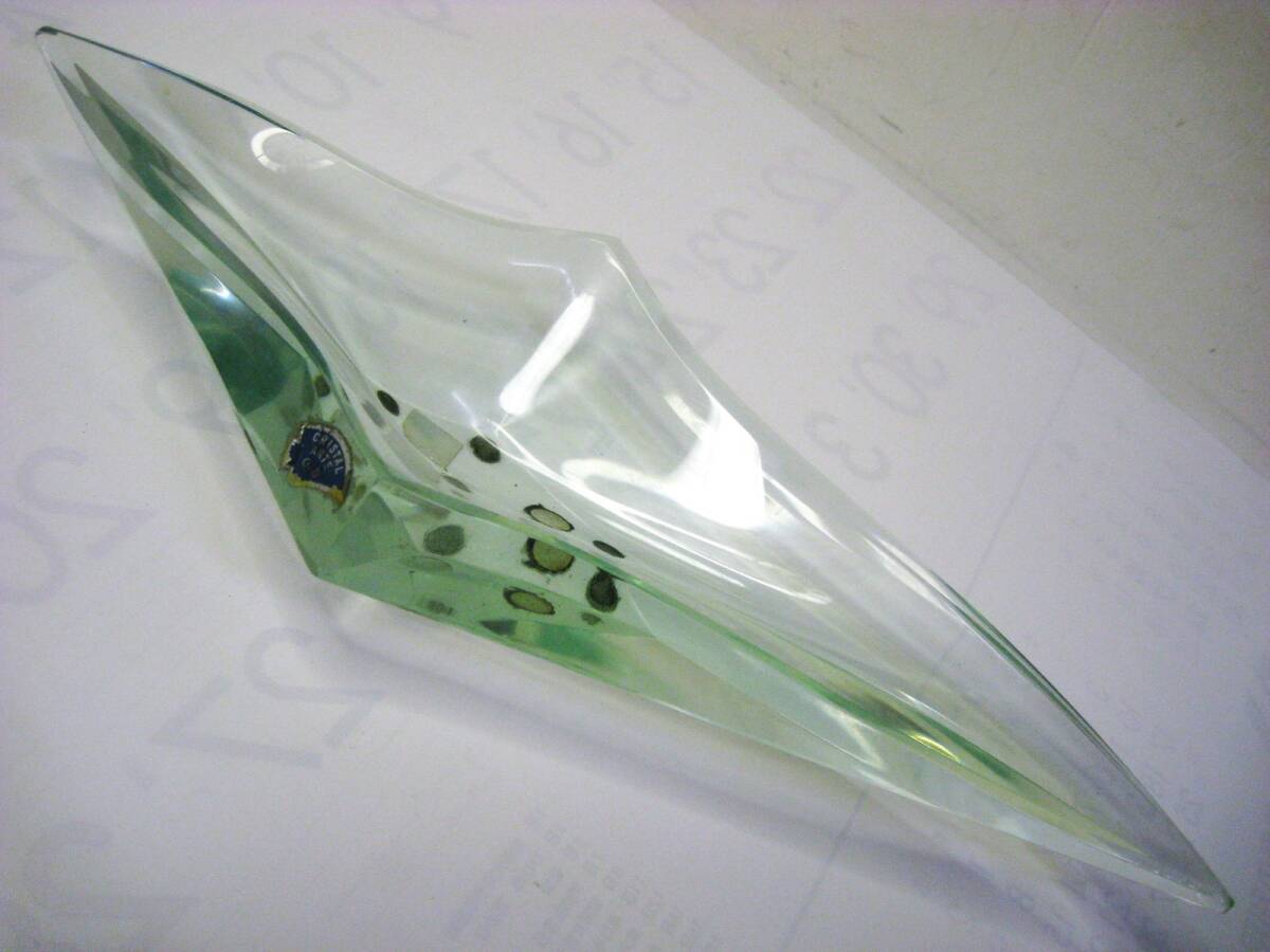 【東京 谷中 質屋おぢさん】アンティーク レトロ 骨董品 イタリー製MADE IN ITALYクリスタル灰皿