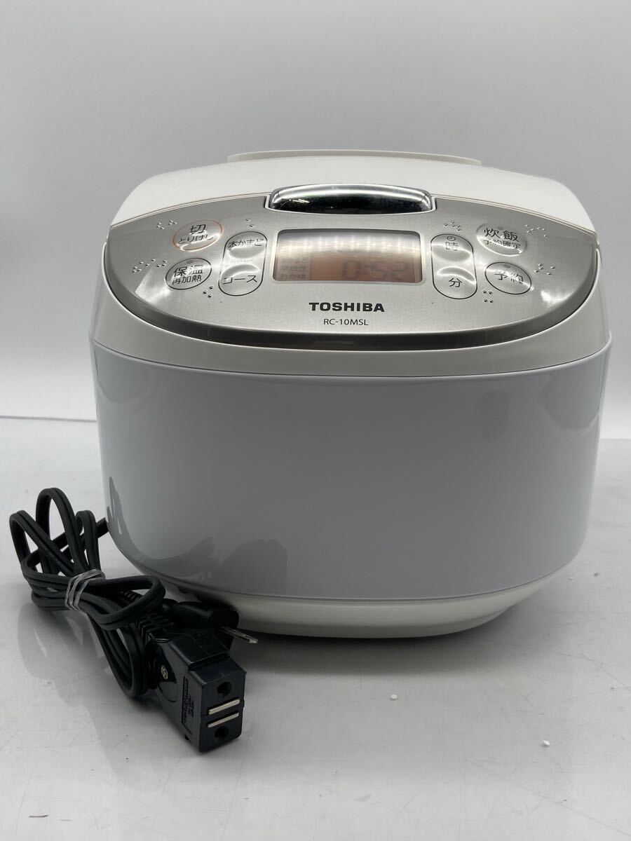 H【500円スタート】TOSHIBA ジャー炊飯器 ホワイト 5合 5合炊き 炊飯器 RC-10MSL 東芝 23年製 