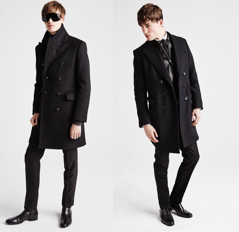 TOM FORD 驚愕のカシミア混×レザー!! ダブル ブレステッド コート Pコート ナポレオン トレンチコート 定価140万 ジャケット トムフォード