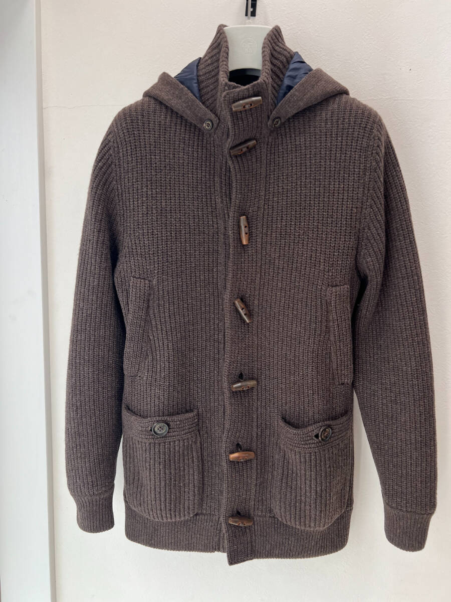 ブルネロクチネリ 重厚 カシミア 100％ ニット ダッフル コート カーディガン ジャケット 定価120万円 カシミヤ 2WAY スタンドネック