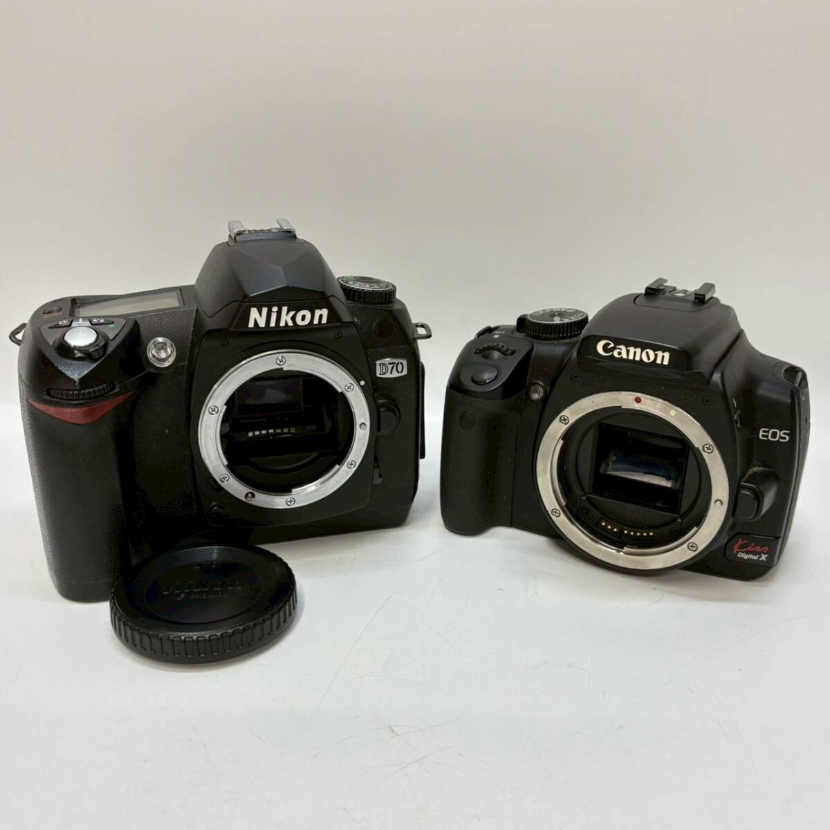 ■ 1円〜【セット売り】 Nikon Canon ニコン D70 キャノン DS126151 デジタル一眼レフカメラ ブラック 一眼レフ デジタルカメラ K163904