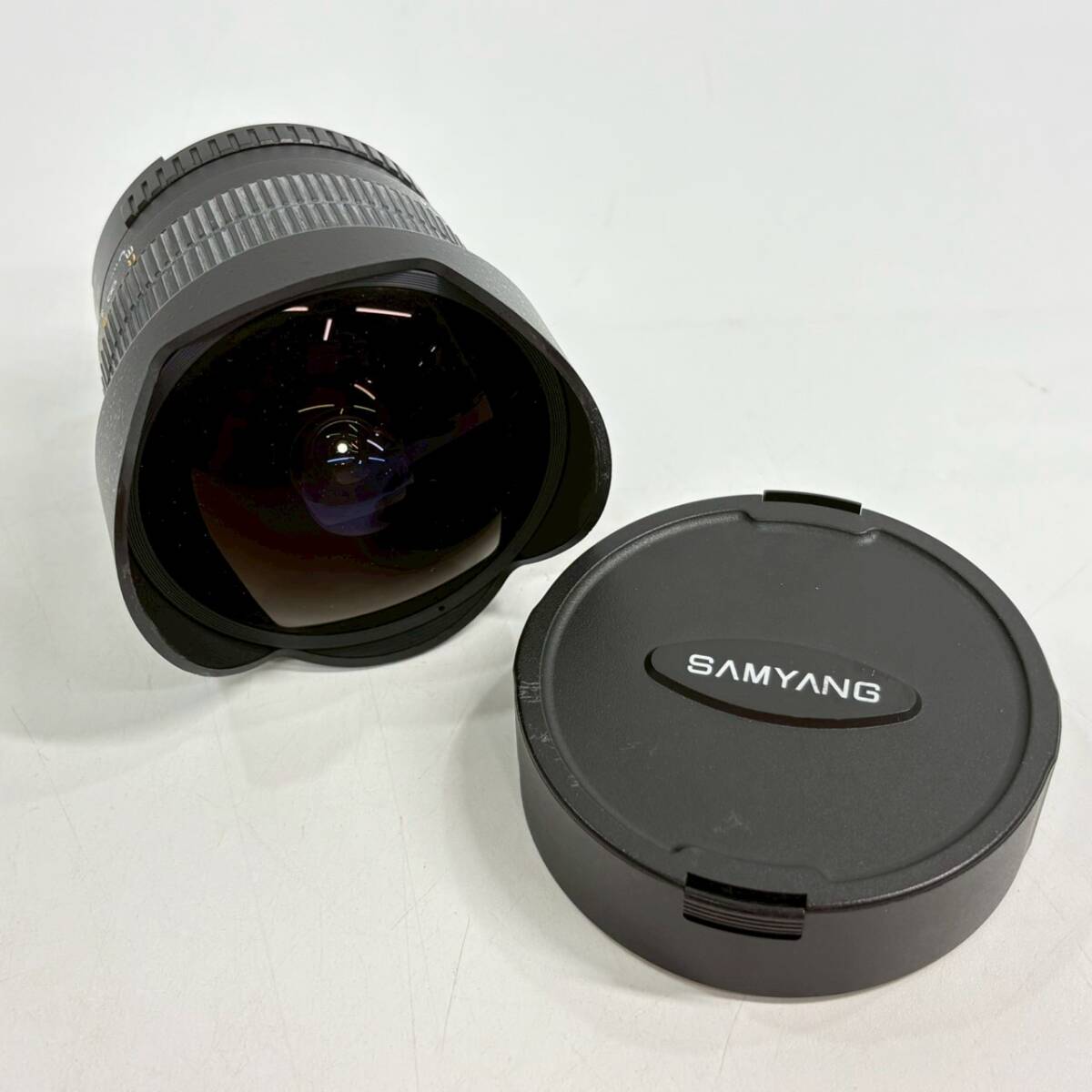 ■ 1円〜【現状保管品】 SAMYNG サムヤン カメラレンズ 魚眼レンズ FISH-EYE CS 8mm 1:3.5 超広角 レンズ レンズキャップ付き K163911