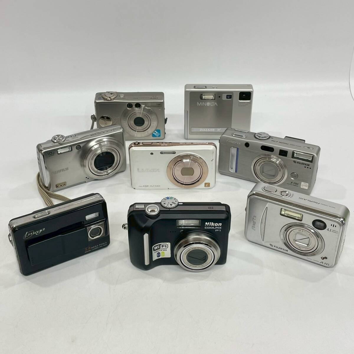 ■ 1円〜【まとめ売り】 デジタルカメラ 8点 まとめ Nikon FUJIFILM HITACHI Panasonic Canon MINOLTA デジカメ カメラ コンパクト K163957