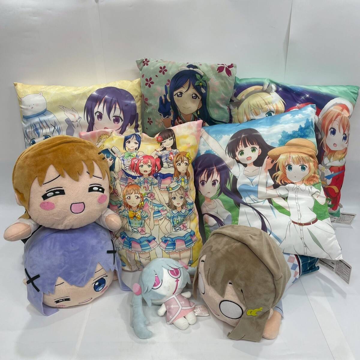 ■ 1円〜【9点まとめ】 ぬいぐるみ クッション ご注文はうさぎですか？ ラブライブ！ アイマイナ&どうしてちゃん SEGA フリュー K163864