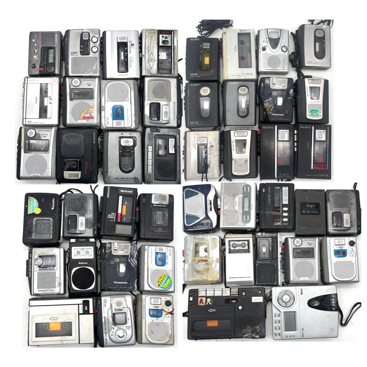 カセットプレーヤー 47台 まとめ SONY Panasonic aiwa CONGLI SANYO Victor OLYMPUS OHM 他 ウォークマン