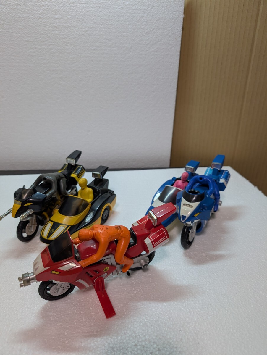 1992年 BANDAI 恐竜戦隊ジュウレンジャー ポピニカ ロードザウラー サイドザウラー2 サイドザウラー3 現状品 日本製 POWER RANGERS 