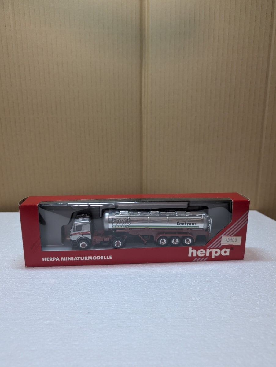 絶版ミニカー 1/87 Herpa 143639 メルセデスベンツ SK '94 1838 クローム タンク セミトレーラー Centrans / RAG Umwelt Mercedes-Benz 