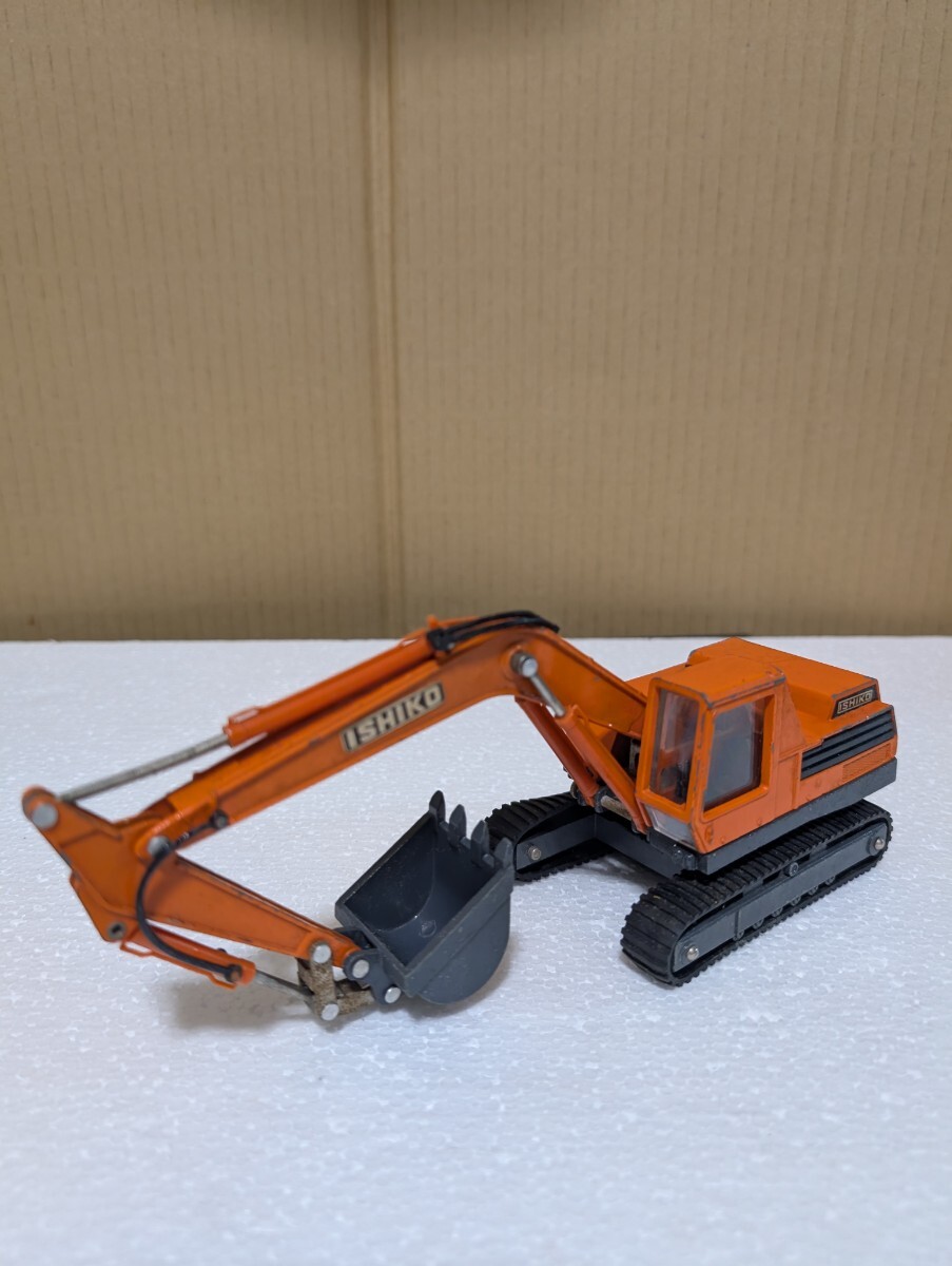 1980年代 絶版重機ミニカー ヨネザワ 1/40 ダイヤペット Diapet ISHIKO イシコ 375 A 油圧ショベル YONEZAWATOYS MADE IN JAPAN 重機 建機