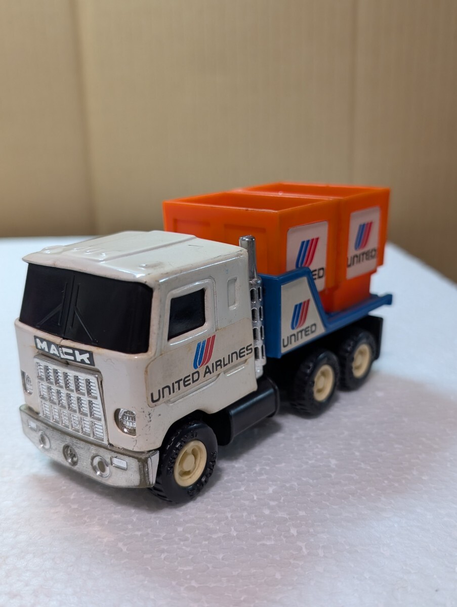 1970年代 昭和玩具 Buddy L アンティーク玩具 MACK TRUCK BUDDY L ユナイテッドエアライン 空港トラック UNITED AIRLINES MADE IN JAPAN