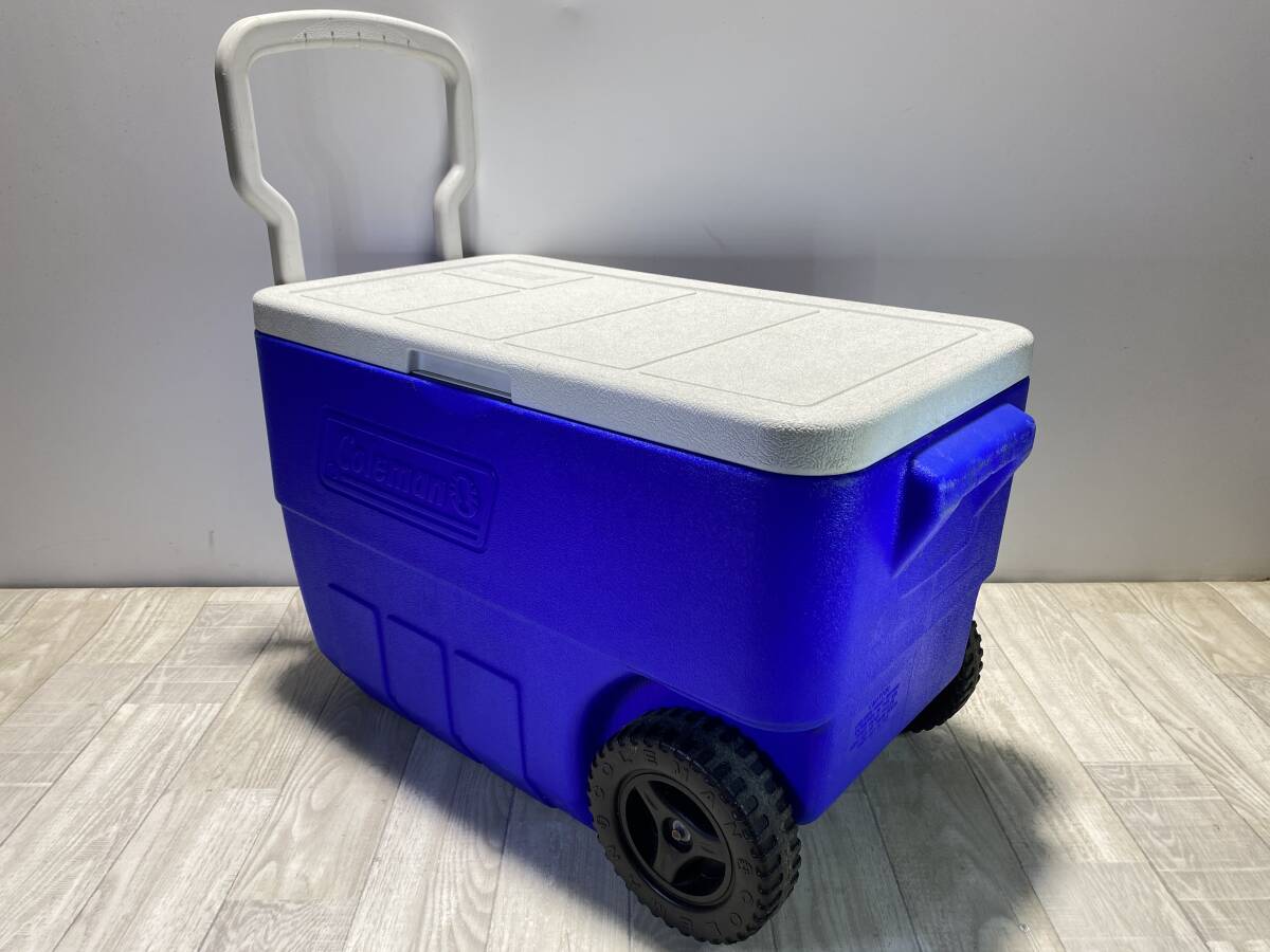 【☆】Coleman キャリー クーラー ボックス カート タイヤ付き【現状品】（PN6D-55）