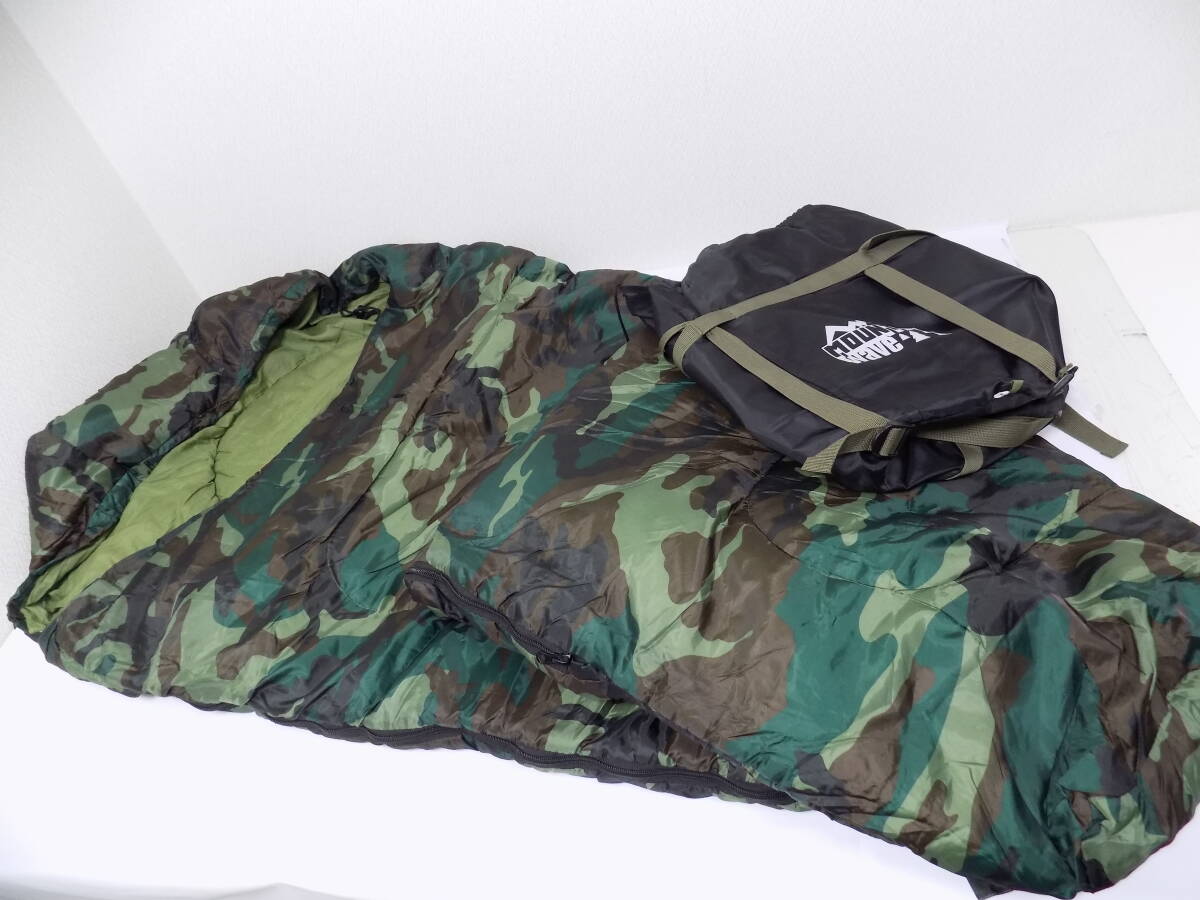 【中古品D】☆MOUNTAIN WAVE　マウンテンウェーブ　マミー型シュラフ　寝袋　マイナス１５℃対応　オールシーズン☆　送料込み　