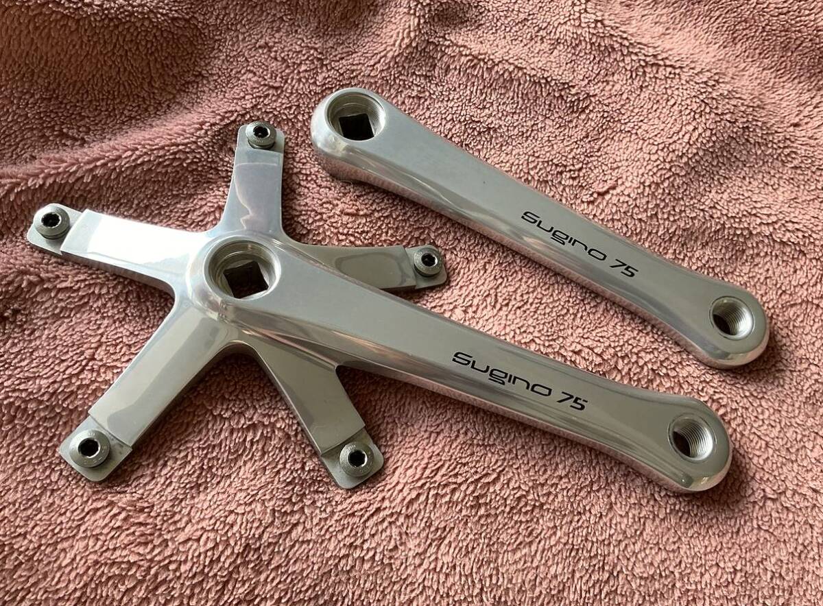 ★中古美品 SUGINO スギノ 75 SG75 165mm NJS PCD144 即決 競輪 ピスト トラック