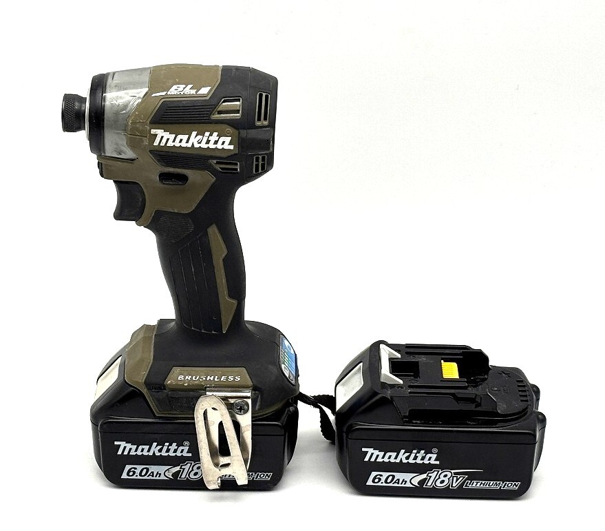マキタ インパクトドライバ 充電式インパクトドライバ TD173D オリーブ バッテリー2個付 makita 中古品