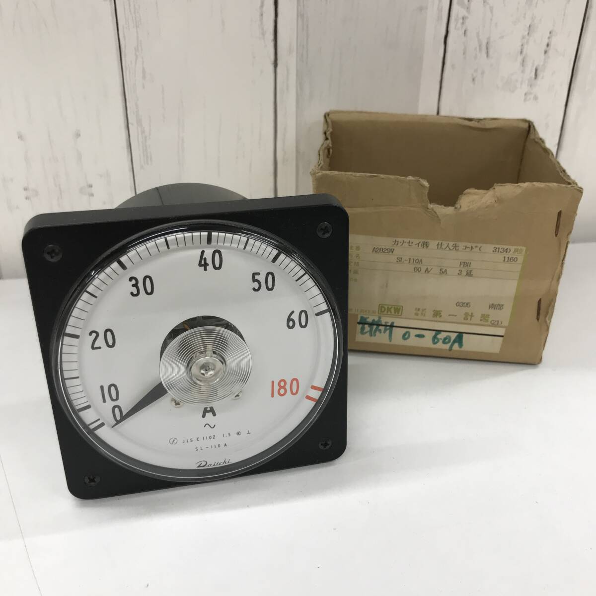 アナログ電流計 第一計器 AC AMMETER 昭和レトロ 60A 5A 3延 SL-110A FBU KW