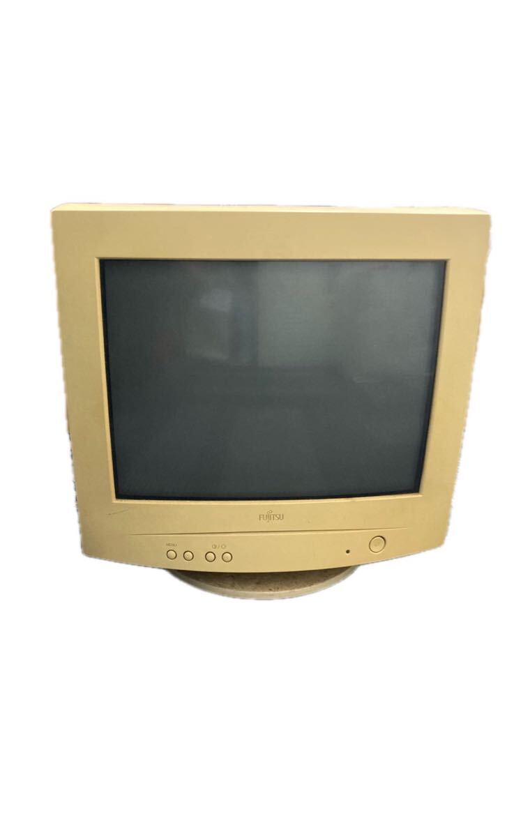 S【1F82】電源入確認済 富士通カラーCRTディスプレイ -15 FMV-DP84X3 CA01134-B385 FUJITSU PC用品 動作不明