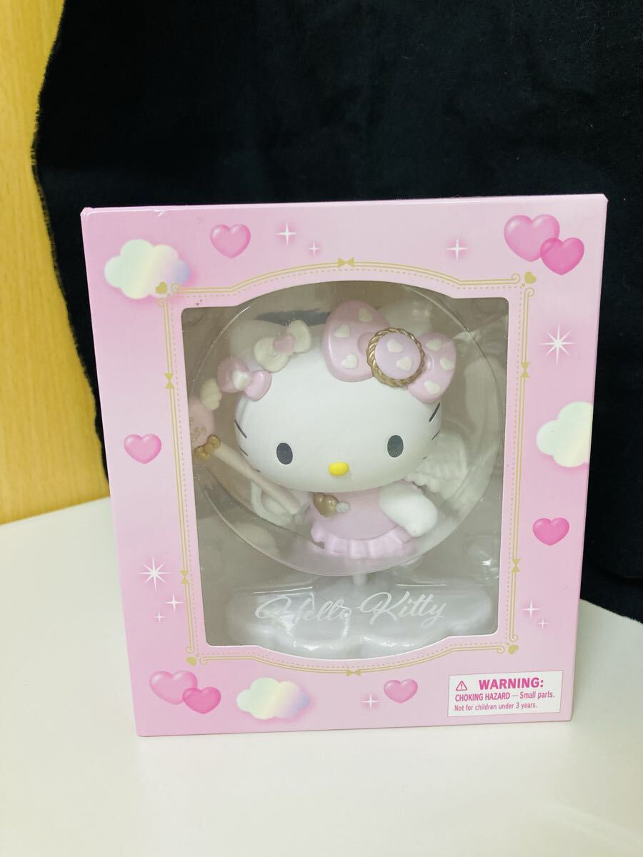 狭【4F117】 ハローキティ ぬいぐるみ サンリオ フィギュア エンジェル キティ キティちゃん 天使 開封済