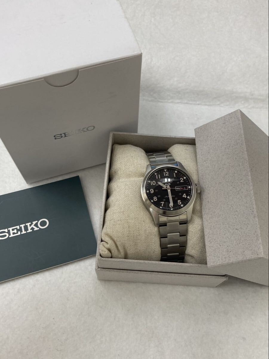 S【10E53】稼働品 SEIKO セイコー5 自動巻き 機械式 腕時計 スポーツ Field Series SBSA197 ブラック メンズ ブランド 限定モデル 箱有