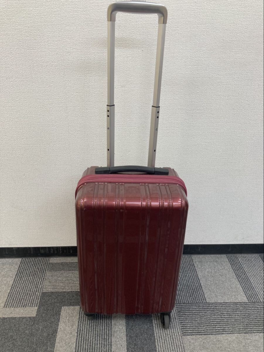 S【6E130】キャリーケース　レッド　旅行　荷物入れ　スーツケース　軽量容量拡張　