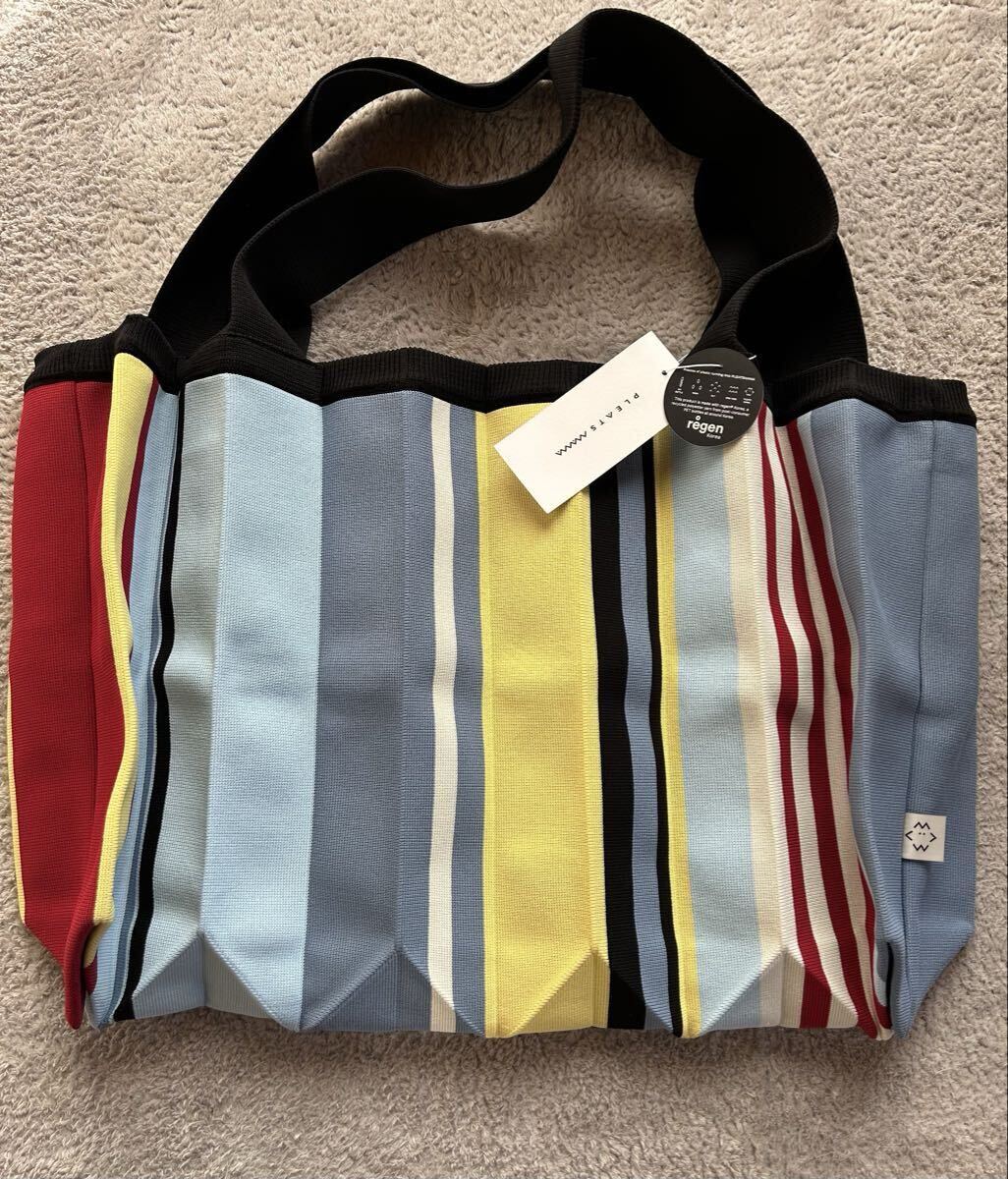 未使用PLEATS MAMA プリーツママBIG SHOULDER BAG URBAN STRIPE定価31,800円