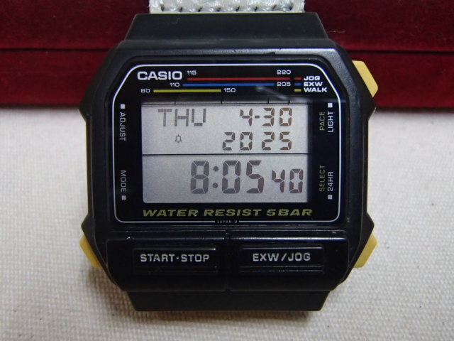 !〇CASIO EXW-50 CALORIE PEDOMETER カシオ カロリー ペドメーター デジタル 腕時計 稼働品 動作確認済み