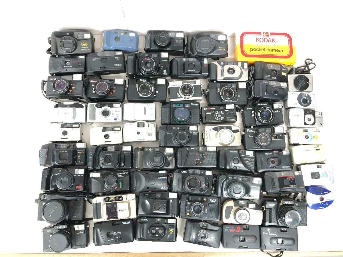 ★コンパクトカメラ・その他 動作未確認60点まとめ・KONICA C35・CANON・OLYMPUS・PENTAX・その他★【ジャンク品】＃0330-1a