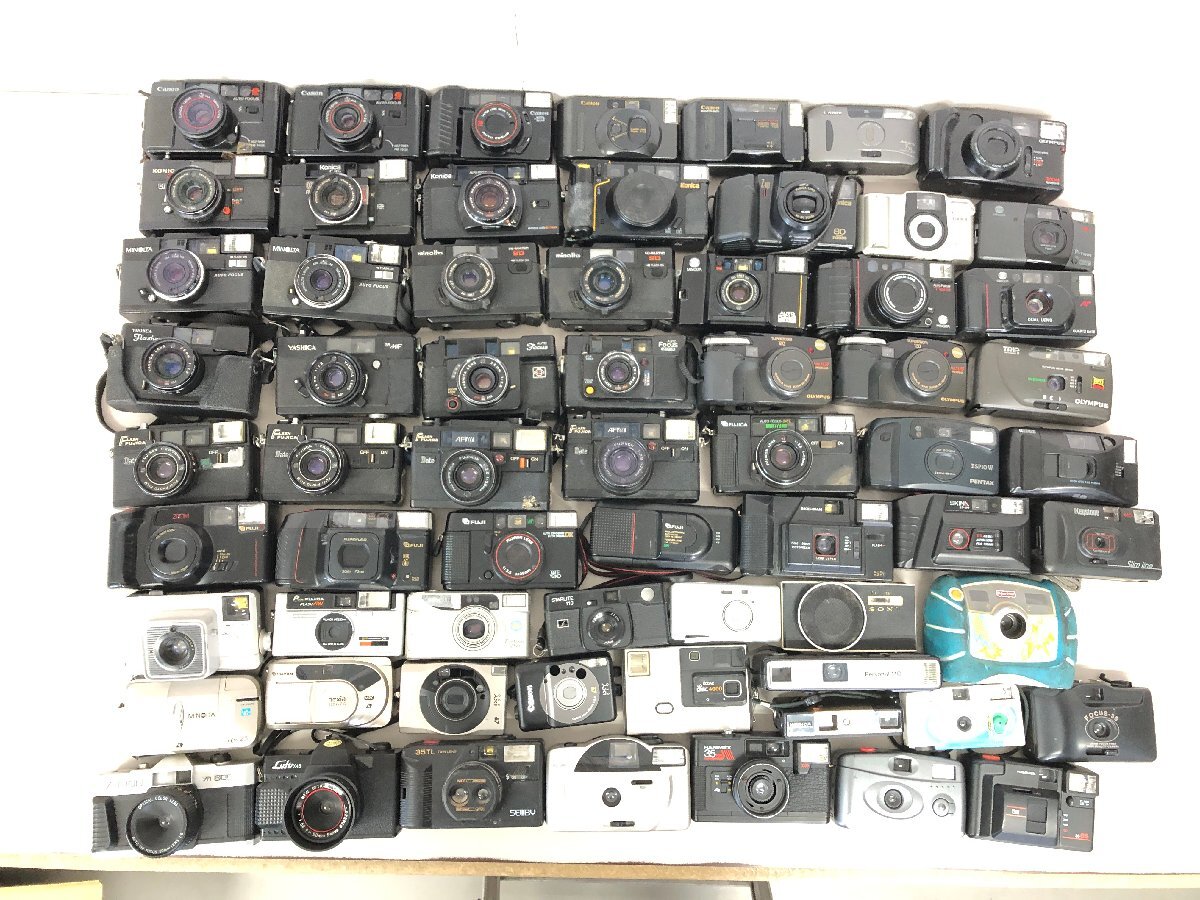 ★コンパクトカメラ・その他 動作未確認65点まとめ・KONICA C35・CANON・OLYMPUS・MINOLTA・YASHICA・その他★【ジャンク品】＃0402-2a
