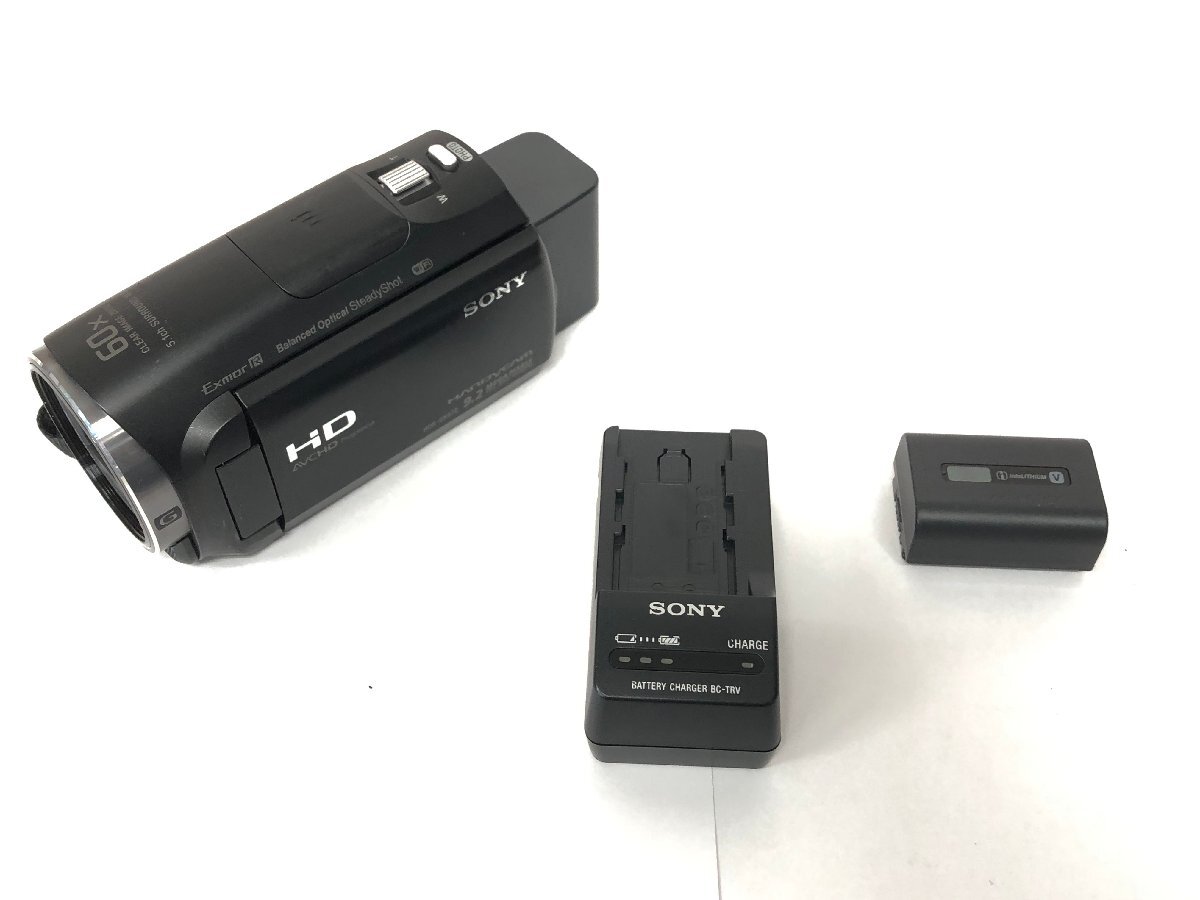 SONY HDR-CX670 ビデオカメラ HD Handycam 30倍ズーム 充電器 バッテリー付 動作品 ＃0319-2a