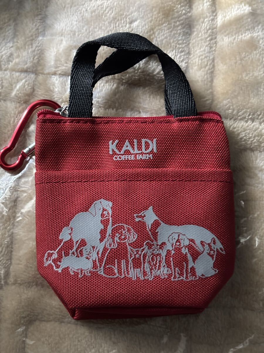 ★未使用★ KALDI いぬの日　ミニミニバッグポーチ　お菓子なし　2025年　カルディ