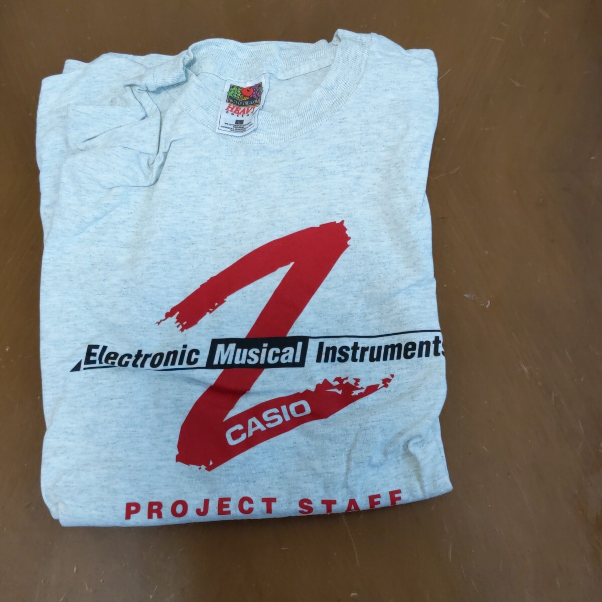 未使用　CASIO Electronic Musical Instrument PROJECT STAFF Tシャツ Lサイズ　FRUIT OF THE LOOM 当時物