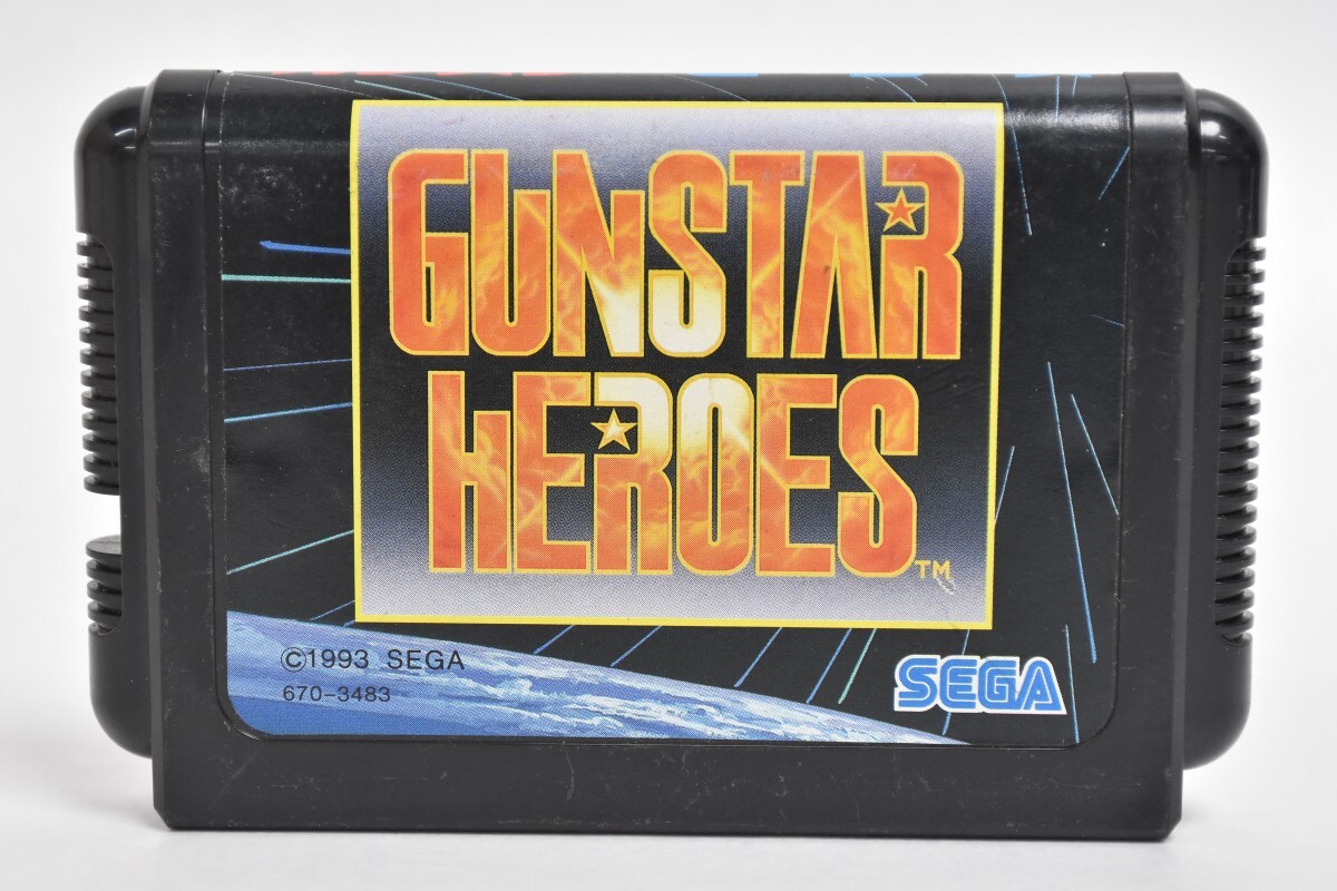 動作品 MD メガドライブ ガンスターヒーローズ GUNSTAR HEROES SEGA セガ ゲームソフト カセット 当時物 レトロゲーム RT-821G/012