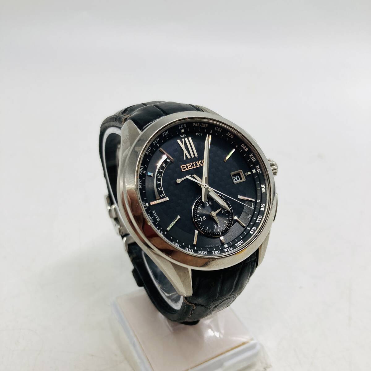 【P-F】SEIKO セイコー ブライツ フライトエキスパート 8B63-0AL0 電波ソーラー 動作未確認 ジャンク メンズ 時計 腕時計