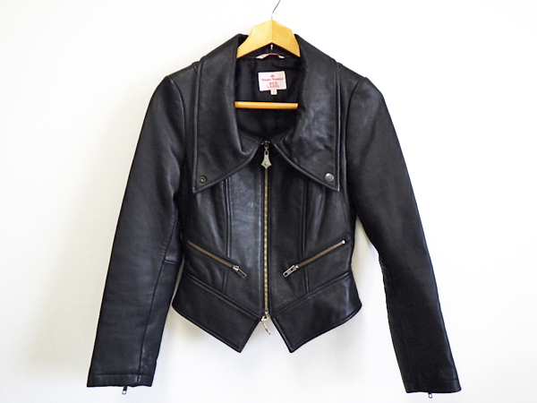 Vivienne Westwood RED LABEL ライダース レザージャケット サイズ2 ブラック 羊革 ヴィヴィアンウエストウッド レッドレーベル