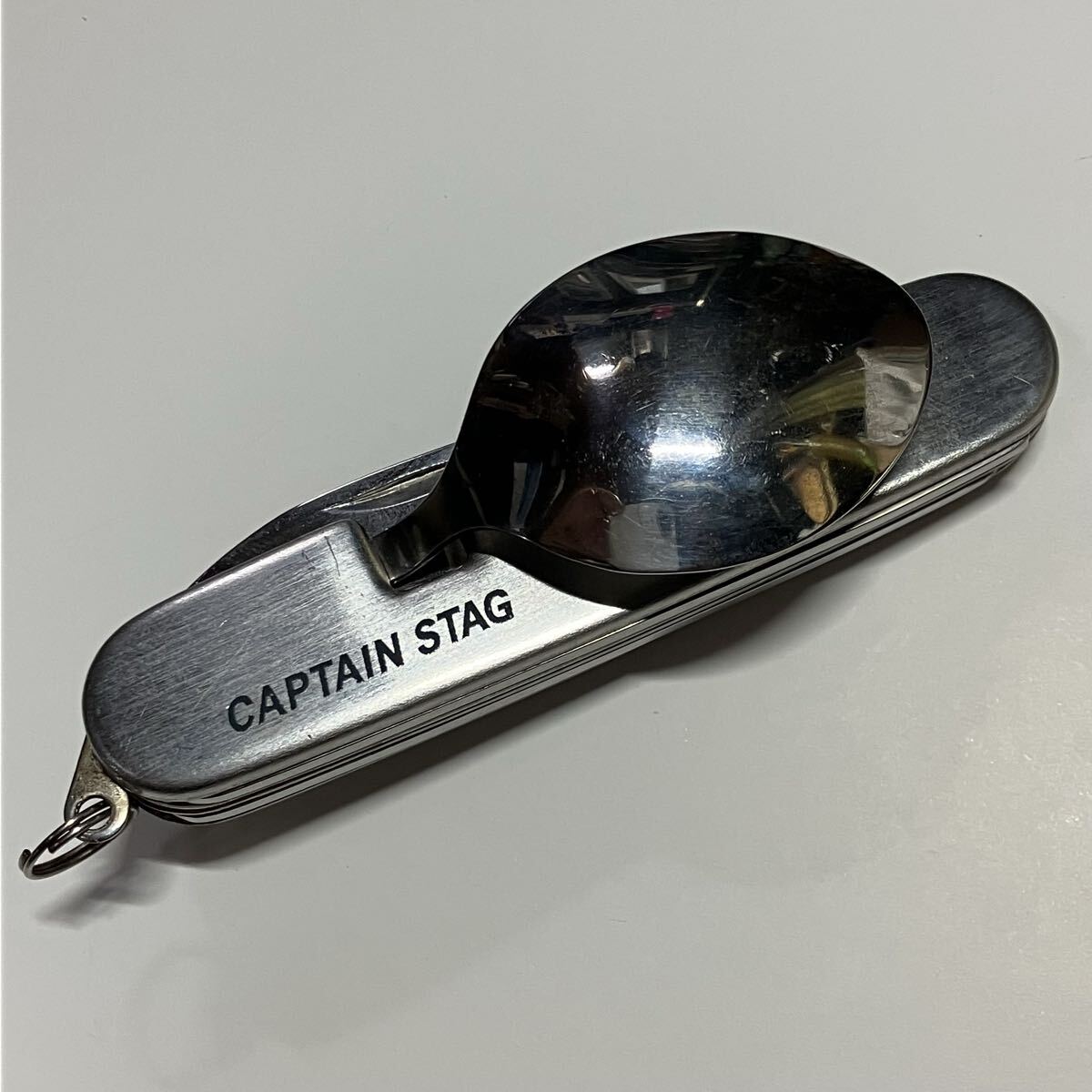 未使用　CAPTAIN STAG マルチツールカトラリー スプーン&フォーク ナイフ&缶切 十徳ナイフ アウトドア　キャンプ キャプテンスタッグ