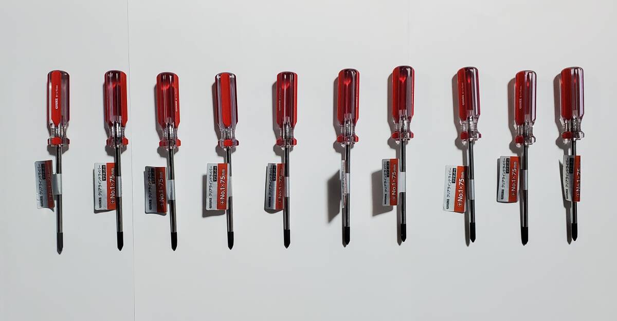 GISUKEクリアラインドライバー＋1×75mm　10本まとめて