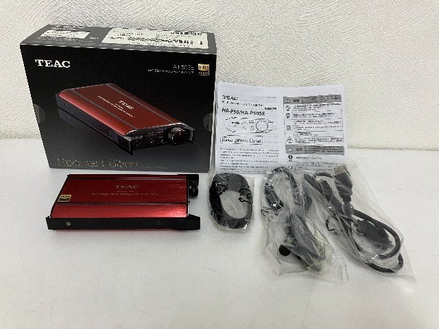 TEAC DAC搭載ポータブルヘッドホンアンプ HA-P50SE ティアック 元箱/説明書/付属品付き Ж 755E0-3