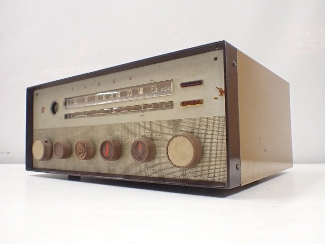 SANSUI 山水 PM-666 真空管チューナーアンプ ナショナル 6V6-GT/5AR4/12AU7 搭載 サンスイ ヴィンテージ ラジオ ￡ 756A7-5