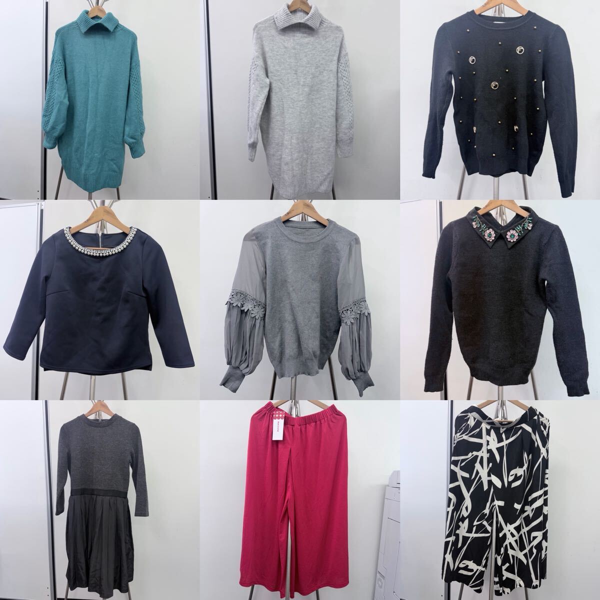 【レディース婦人服】17着まとめ売り トップス ニット ワンピース M-Lサイズ