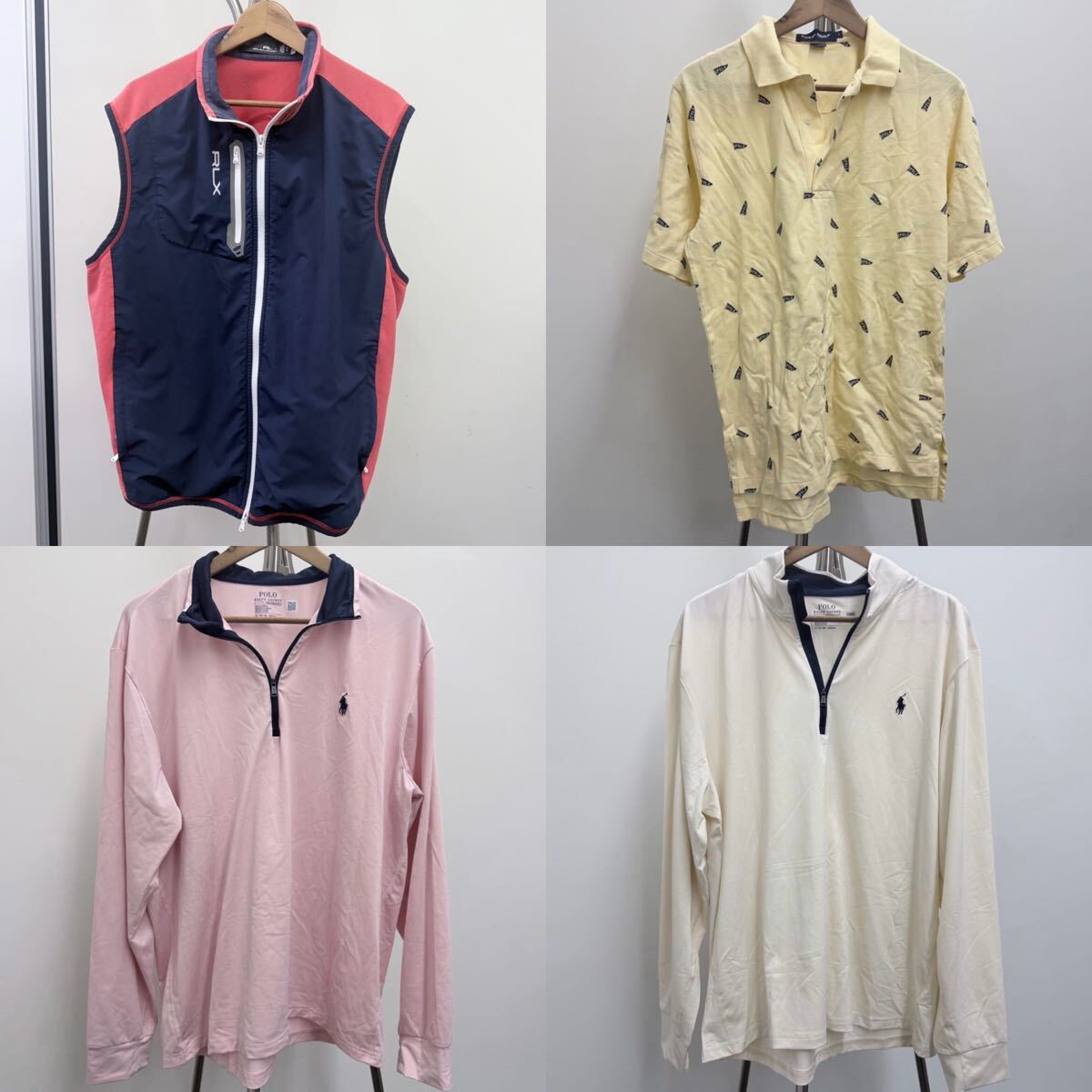 【POLO RALPH LAUREN】ラルフローレン GOLF ゴルフウェア ベスト(XL) 半袖Tシャツ(M) 長袖ハーフジップシャツ(XL)