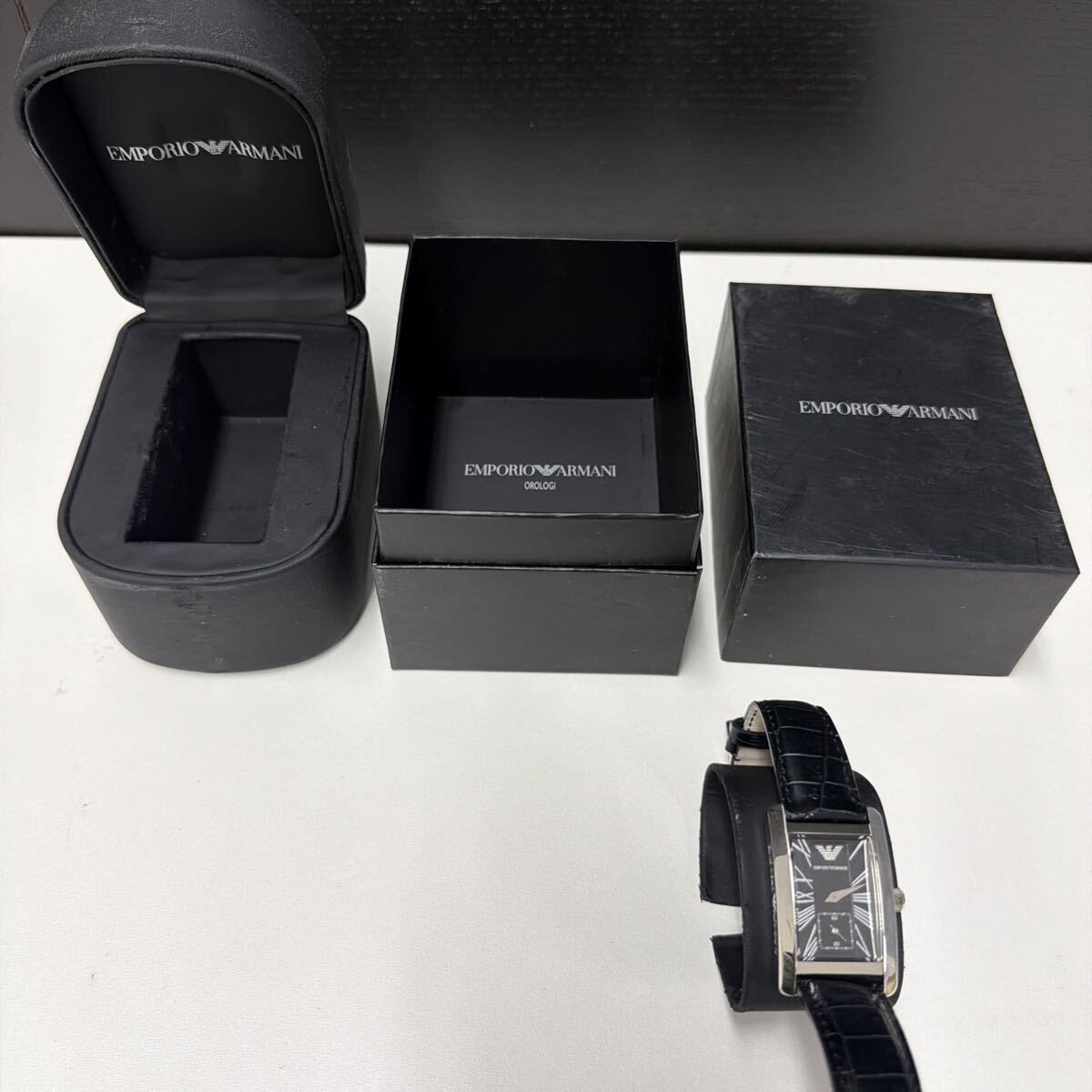 【EMPORIO ARMANI】美品 エンポリオアルマーニ 腕時計 ※動作未確認