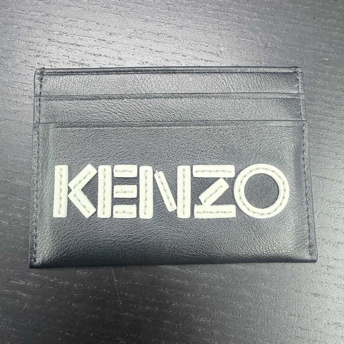 【KENZO】美品 ケンゾー 名刺入れ カードケース レザー 黒 ブラック